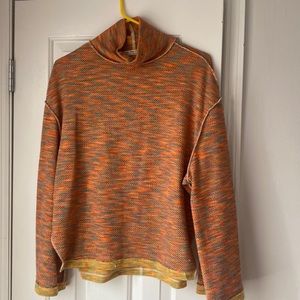 We the free rainbow turtleneck